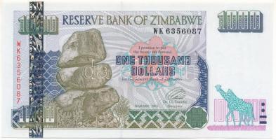 Zimbabwe 2003. 1000D T:UNC  Zimbabwe 2003. 1000 Dollars C:UNC