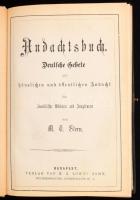 Letteris, [Meir Halevi] - Wehli, Ephraim: Die Himmelspforte. Tägliche Gebete der Israeliten für das ganze Jahr [...] Hozzákötve: Stern, [Max Emanuel]: Andachtsbuch. Deutsche Gebete zur häuslichen und öffentlichen Andacht für jüdische Mädchen und Jungfrauen. Bp., 1881, M. E. Löwy&#039;s Sohn (Kunossy Vilmos-ny.), 2 sztl. lev.+ 488 p.; 32 p. Német és héber nyelven. Korabeli dekoratív, fémveretes, kapcsos selyemkötésben, aranyozott lapélekkel, kissé kopott, foltos borítóval.