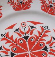 Hollóházi dísztál, jelzett, d: 24 cm