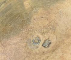 Ezüst (Ag) áttört kínáló üvegbetét nélkül, dianás jelzéssel, 62 g d: 8 cm