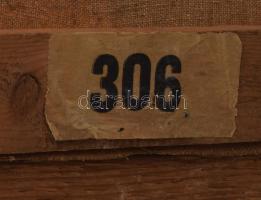 Németh György (1888-1962): Falusi udvar. Olaj, vászon, jelzett. Hátoldalán régi kiállítási raglappal...