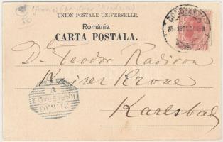 1903 Constanta, Statue Ovidiu / monument, hotel, shop of Ifcovici (EK)