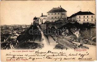 1902 Veszprém, Vár a Szent Benedek hegyről. Pósa Endre kiadása (EK)