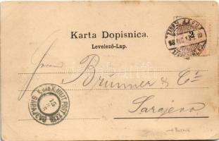 1898 (Vorläufer) Zagreb, Bakaceva ulica / street, market, construction (EK)