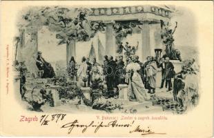 1898 (Vorläufer) Zagreb, V. Bukovac: Zastor u zagreb. kazalistu / theatre play