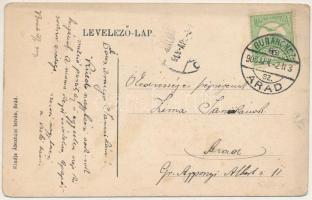 1909 Brád, Groholti sziklatorony és barlang. Ábrahám István kiadása / stone tower and cave + "G...