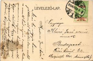 1914 Szeged, Rákóczy szobor. Grünwald Hermann kiadása + Hadisegély 5f a gyerekeknek és árváknak 2f b...