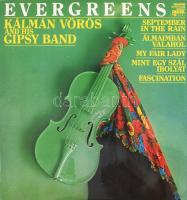 Kálmán Vörös And His Gipsy Band: Evergreens LP Vinyl 1984 Qualiton. VG+. Aláírással.