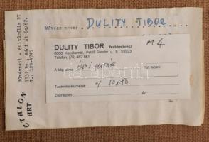 Dulity Tibor (1935-2005): Őszi határ. Olaj, farost. Jelezve jobbra lent. Apró felületi sérülésekkel....