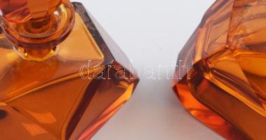 Siebert & Marquard Görlitz Landeskronen Kristall art deco piperekészlet, cca 1930, címkével jelz...