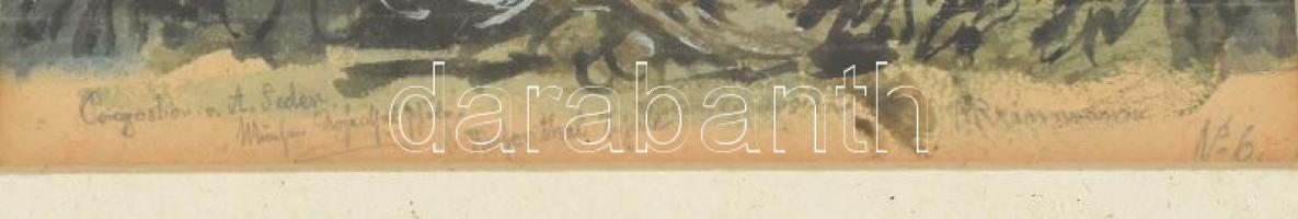 Reissmann Károly Miksa (1856-1917): Virágzó táj. Akvarell, papír, jelezve jobbra lent, 30x19,5 cm. Ü...