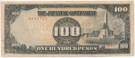 Fülöp-szigetek / Japán megszállás 1944. 100P T:F Philippines / Japanese occupation 1944. 100 Pesos C:F Krause 112