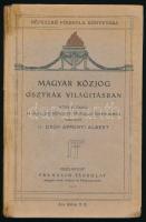 Apponyi Albert, gróf: Magyar közjog osztrák világításban. Négy előadás. Az 1912. évi népszerű főiskolai tanfolyamon tartotta: - - . Népszerű Főiskola Könyvtára VII. Bp., 1912, Franklin-Társulat, 97+(3) p. Kiadói kartonált papírkötés, kissé kopott, foltos, a gerincen sérült borítóval, helyenként minimálisan foltos lapokkal, ceruzás aláhúzásokkal.