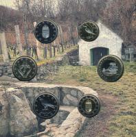 2022. 5Ft-200Ft (6xklf) forgalmi sor szettben + "Somlói borvidék" Cu-Ni-Zn proof emlékérem...