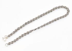 Ezüst(Ag) bécsi rózsamintás karkötő, jelzett, h: 17,5 cm, nettó: 4,8 g