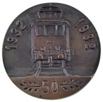 1982. "Kandó Kálmán 1869-1931" kétoldalas bronz emlékplakett a magyar villamos vontatás 50...