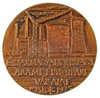 1975. "Északmagyarországi Állami Építőipari Vállalat Miskolc 1975" kétoldalas, öntött bron...