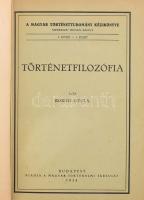 Kornis Gyula: Történetfilozófia. A Magyar Történettudomány Kézikönyve I. köt. 1. füzet. Bp., 1924, Magyar Történelmi Társulat, 224+(2) p. Első kiadás. Átkötött egészvászon-kötésben, jó állapotban.