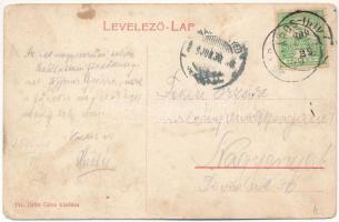 1909 Marosújvár, Uioara, Ocna Mures; Gróf Teleki kastély, szódagyár, Király utca. Grün Géza kiadása ...