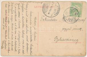 1911 Nagyszalonta, Salonta; Fő tér, piac, Városháza. W.L. Bp. 6542 Döme Károly kiadása / main square...