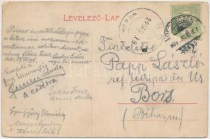 1909 Debrecen, Városi színház - Hátoldalon Erdős Károly (1887-1971) későbbi ref. (debreceni) teológi...