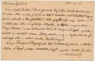 1915 Katonák Karácsonyi 1 Fillér Szénásy Béla bélyeg képe - Erdős Károly (1887-1971) későbbi ref. (d...