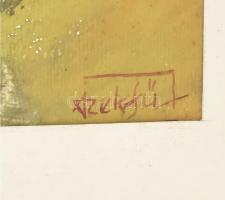 Szekfű János (1910-2004): Krivaj-patak. Akvarell, papír, jelzett, hátoldalán autográf felirattal, pa...