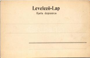 Szelce, Selce-Vinodol; Fő tér magyar zászlókkal / main square with Hungarian flags