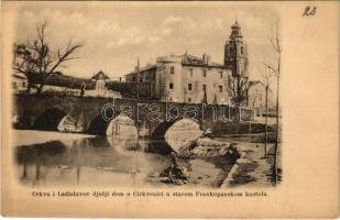 Crikvenica, Cirkvenica; Crkva i Ladislavov djecji dom u starom Frankopanskom kastelu / church and castle