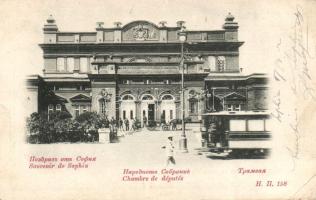 Sofia, Chambre de députés / Chamber of deputies, tram (EK)