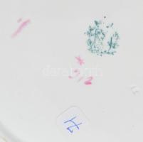 Sarreguiemines reggeliző szett: csésze, alátét, desszertes tál. 1860-1919 között, kis kopással, d: 2...