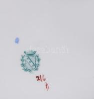 Sarreguiemines reggeliző szett: csésze, alátét, desszertes tál. 1860-1919 között, kis kopással, d: 2...