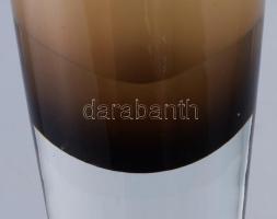 Murano Salviati jelzéssel: krémesen színezett üvegváza, m: 30,5 cm