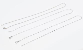 Ezüst(Ag) 3 db kígyó nyaklánc, jelzett, h: 42 cm, nettó: 6,3 g