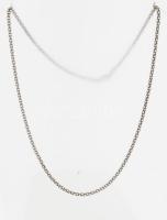 Ezüst(Ag) fantáziaszemes nyaklánc, jelzett, h: 45 cm, nettó: 4,7 g