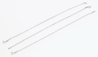 Ezüst(Ag) 3 db anker karkötő, jelzett, h: 19 cm, nettó: 3,7 g