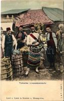 Türkischer Limonadeverkäufer. Land u. Leute in Bosnien u. Herzegovina / Bosnian folklore, Turkish lemonade seller (fl)