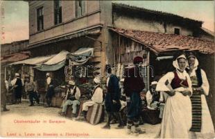 Sarajevo, Obstverkäufer. Land u. Leute in Bosnien u. Herzegovina / Bosnian folklore, fruit seller (EK)