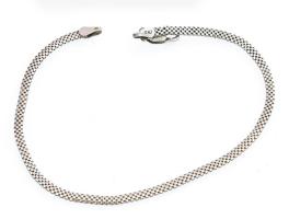 Ezüst(Ag) négysoros szövött karkötő, jelzett, h: 21 cm, nettó: 2,2 g