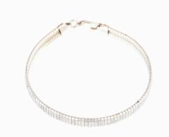 Ezüst(Ag) masszív, mintás kígyó karkötő, jelzett, h: 20 cm, nettó: 12,3 g