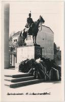 1943 Szatmárnémeti, Satu Mare; 15-ös huszár emlékmű avatás / Hungarian military monument inauguration. photo