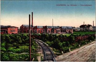 Bohumín, Oderberg in Oesterr. Schlesien; Chemikalienwerk / chemical factory, industrial railway (wet corner)