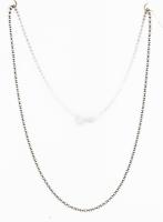 Ezüst(Ag) golyós nyaklánc, jelzett, h: 43,5 cm, nettó: 4,2 g