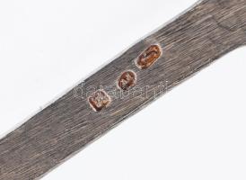 Ezüst(Ag) 6 db Szent László nyelű mokkáskanál, jelzett, h: 11 cm, nettó: 98,5 g