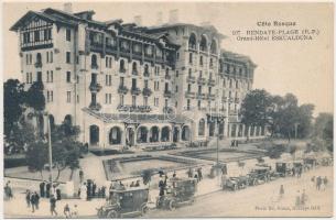 Hendaye, Plage, Cote Basque, Grand Hotel Eskualduna, automobiles (EK)