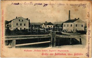 Jablunkov, Jablunkau; Gasthaus &quot;Bielona bieda&quot;, Legler&#039;s Sägenfabrik / inn, saw factory. Kunst- u. Postkartenverlag Ed. Feitzinger Nr. 317. (fl)