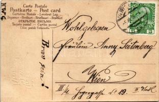 1908 Gruss vom Krampus / Krampusz üdvözlet. EAS litho (fl)