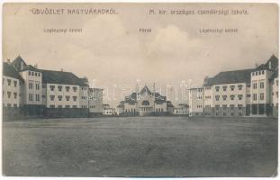 1914 Nagyvárad, Oradea; M. kir. országos csendőrségi iskola, legénységi épület, fürdő / K.u.K. military gendarmerie school, crew building, bath (gyűrődések / creases)