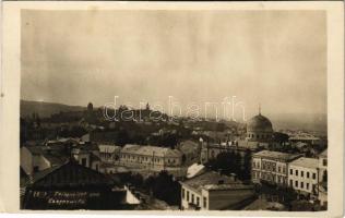 Chernivtsi, Czernowitz, Cernauti, Csernyivci (Bukovina, Bukowina); Teilansicht / general view with synagogue. photo