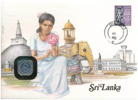 Srí Lanka 1978. 5c felbélyegzett borítékban, bélyegzéssel, német nyelvű leírással T:UNC Sri Lanka 1978. 5 Cents in envelope with stamp and cancellation, with German description C:UNC